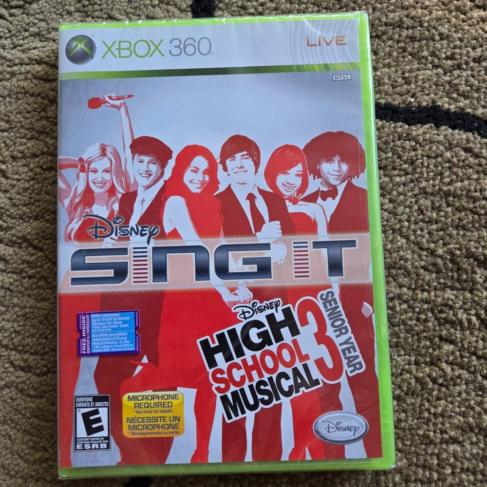 Disney Sing It High School Musical 3 Senior Year Xbox 360 Game New Sealed